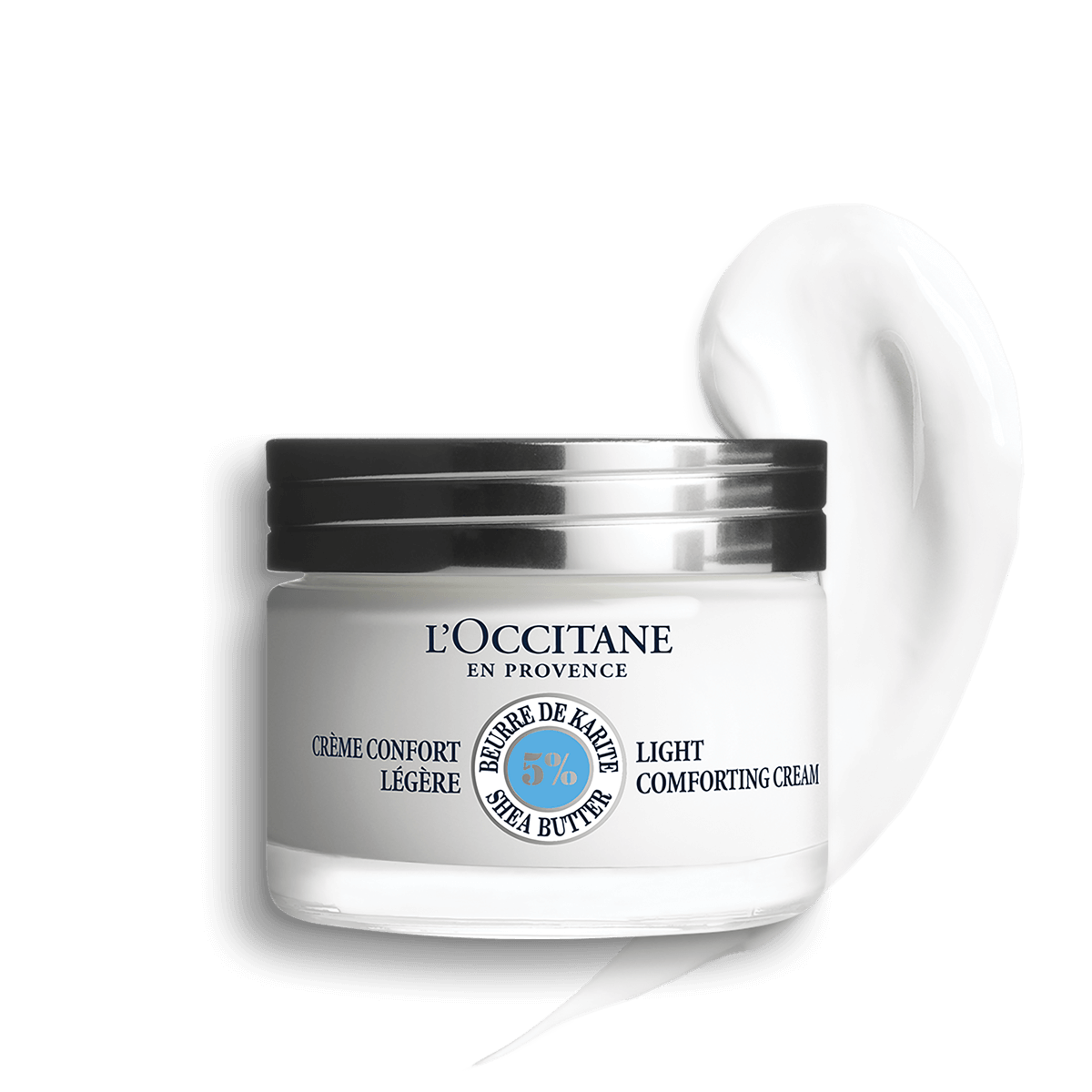 Tekstura Karitejeve lahke sproščajoče kreme za obraz - L'OCCITANE