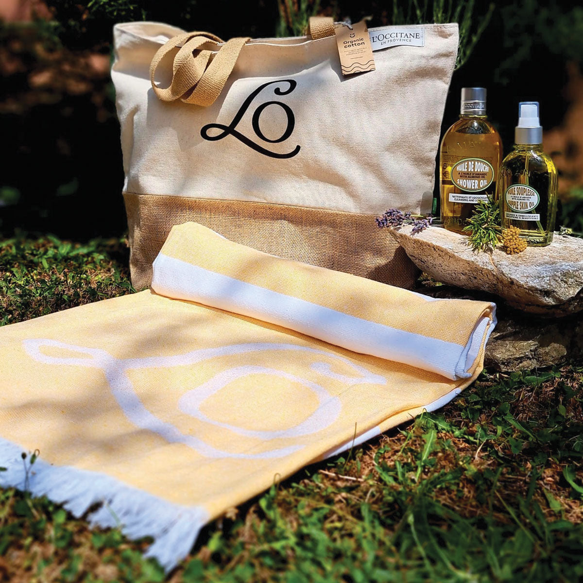 Brisača - pareo in torba za plažo L'Occitane