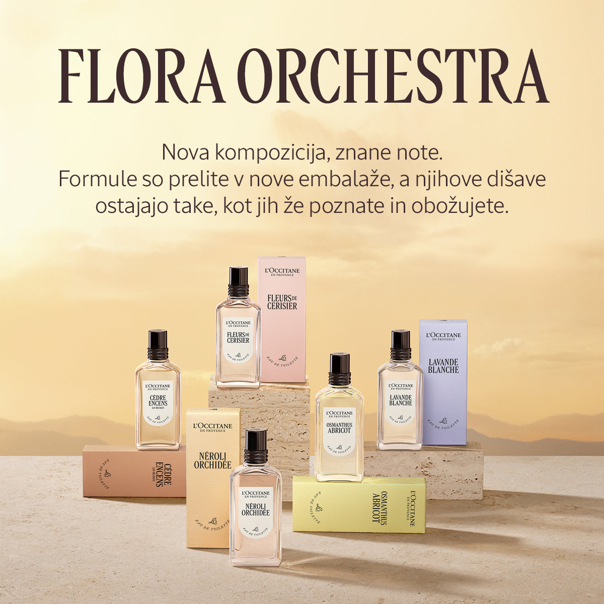 Eau de Parfum kolekcija Flora Orchestra L'Occitane