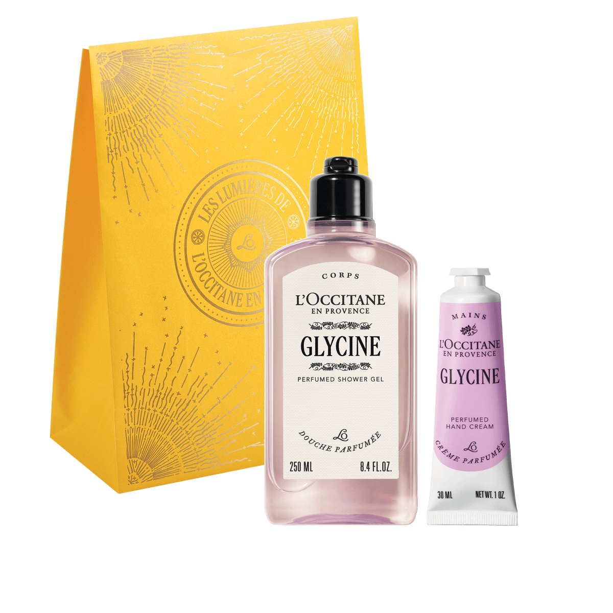 L'Occitane Darilni komplet Gliycine - mleko za telo in nega rok