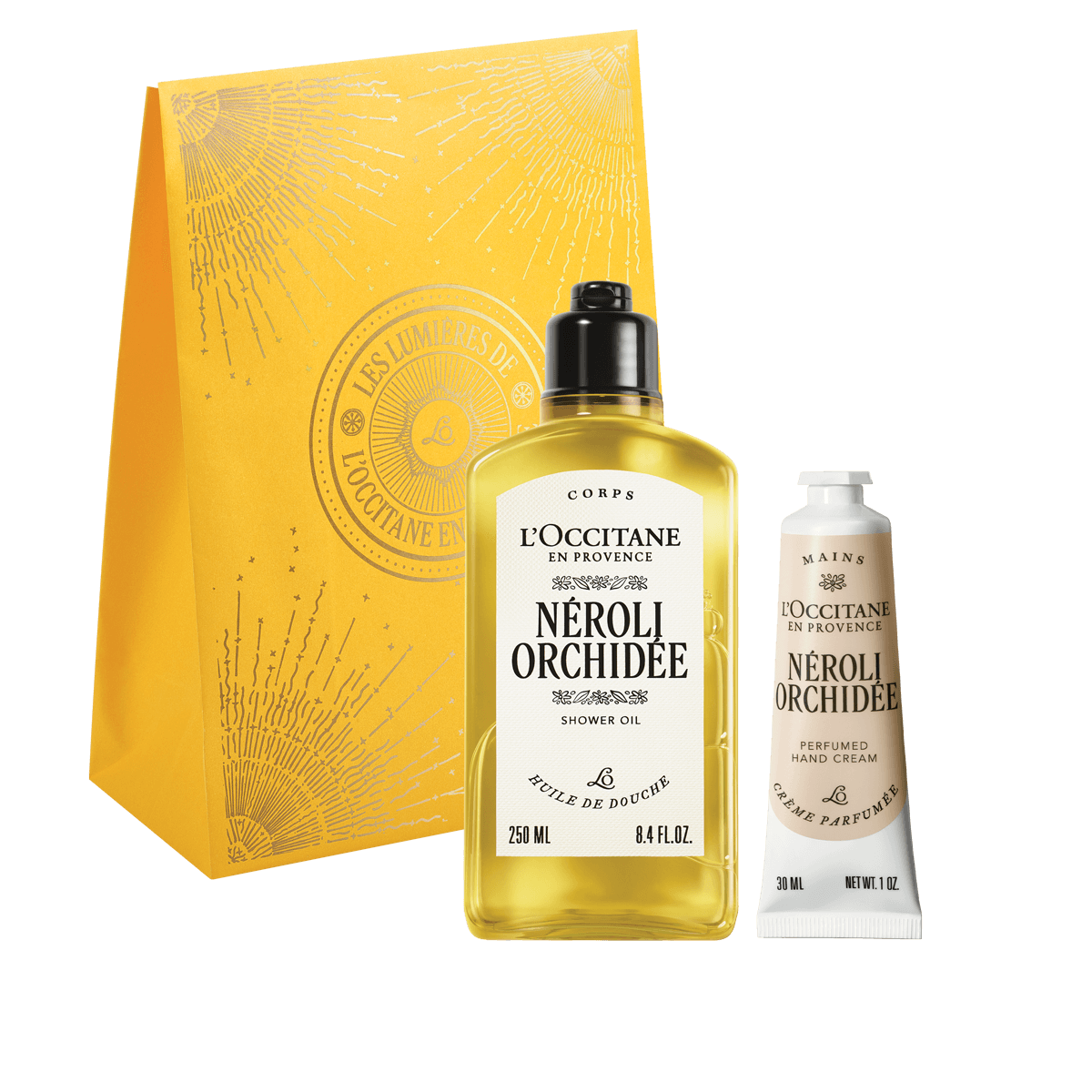 Darilni komplet Néroli Orchidée L'Occitane - bogato prhanje in nega rok