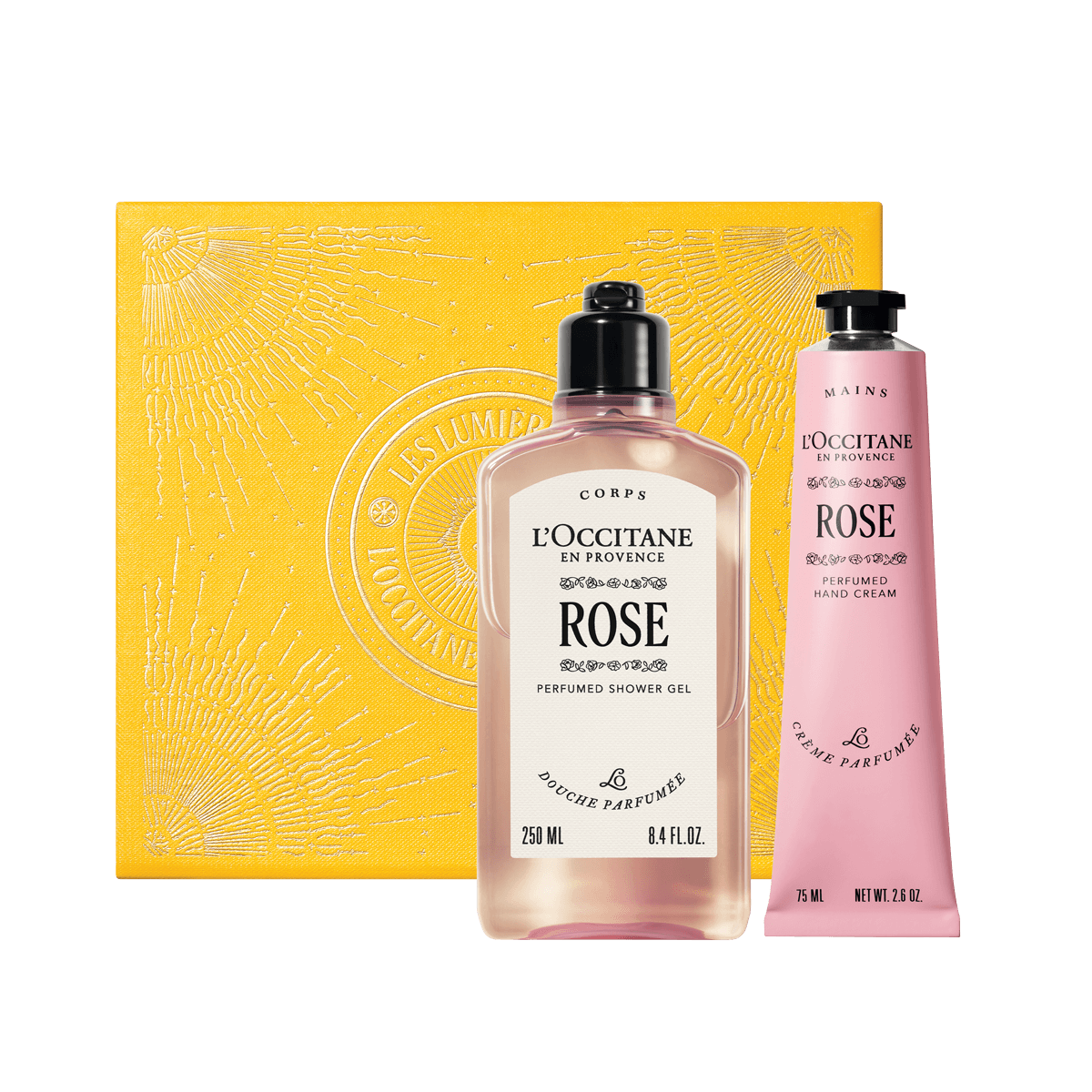 Darilni komplet Rose L'Occitane - prhanje in nega rok