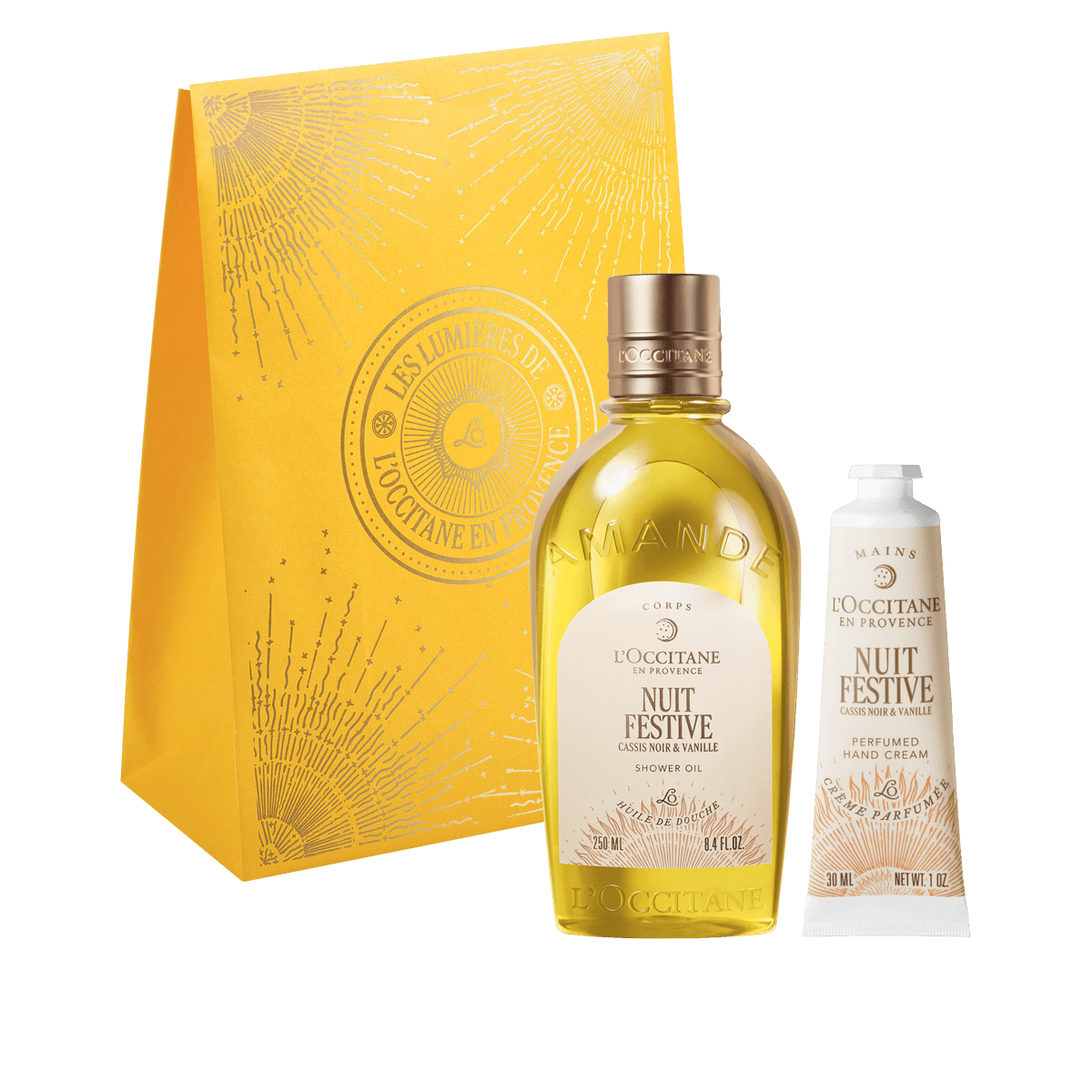 L'Occitane Darilni komplet Nuit Festive - prhanje in nega rok