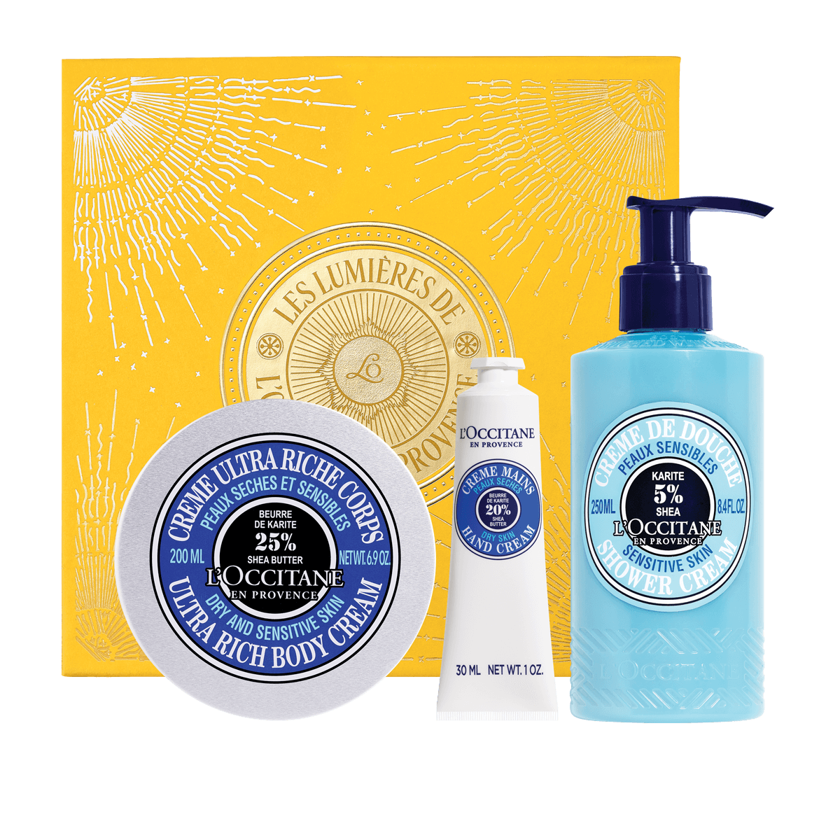 L'Occitane Darilni komplet Karite - prodajne uspešnice za prhanje, nego telesa in rok