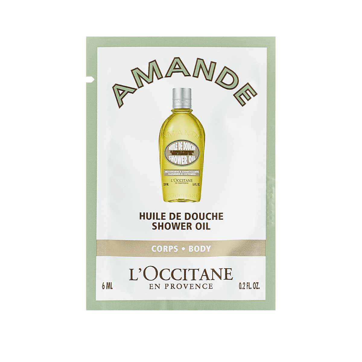 Olje za prhanje Mandelj – vzorček