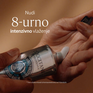 L'Occitanova Krema za roke za suho kožo s karitejevim maslom v srebrni tubi navlaži in neguje roke, tudi suho in občutljivo kožo. 