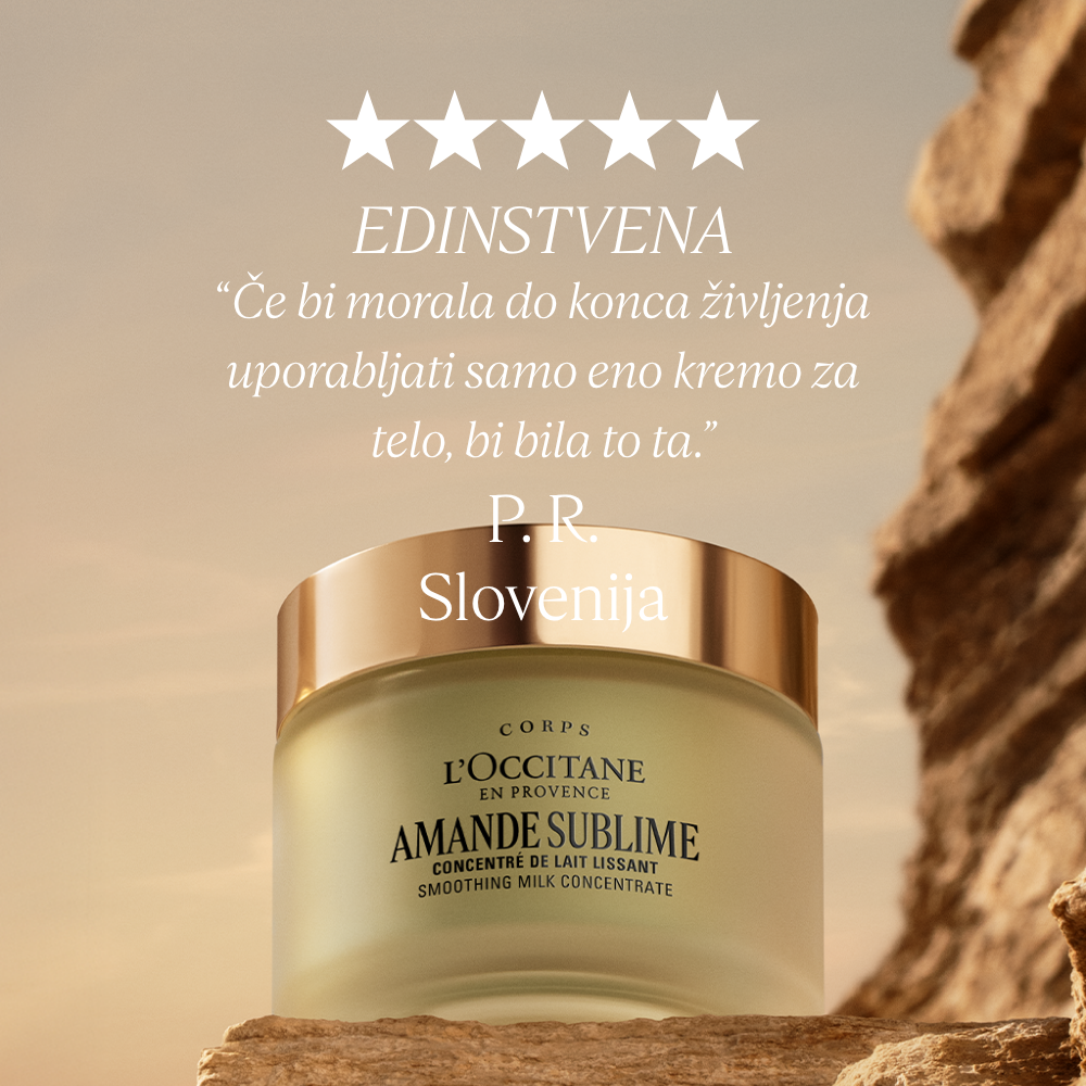 Gladilno koncentrirano mleko za telo Amande Sublime - L'Occitane in mnenje stranke