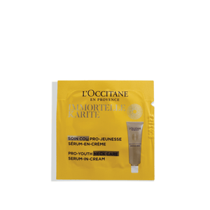 Serum-krema za mladosten vrat Immortelle in karite – vzorček