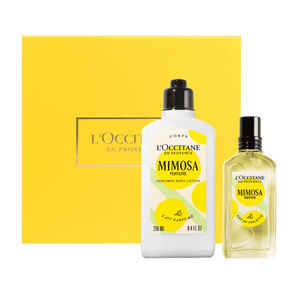 Darilni komplet Mimosa Verveine – dišava in mleko za telo - L'Occitane