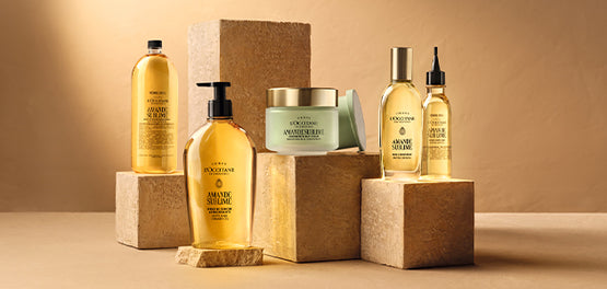 L’Occitanova kolekcija Amande Sublime – Mandelj ima prenovljeno embalažo in je na voljo tudi v embalaži za ponovno polnjenje 