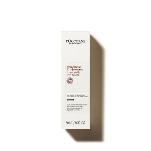 Pomlajevalni serum za lasišče Immortelle L'Occitanev embalaži