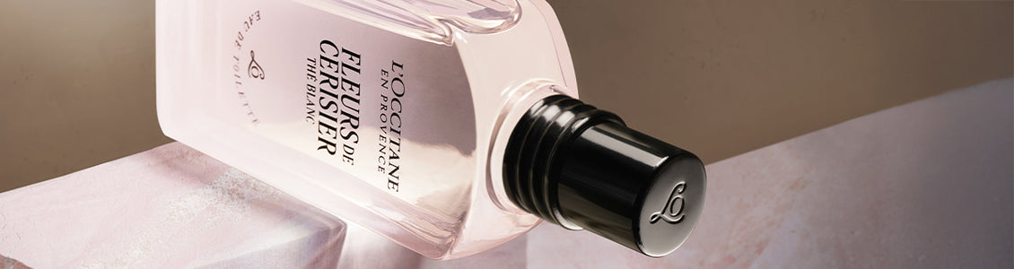 Ležeča steklenička Eau de Toilette Fleurs de Cerisier Thé Blanc – L’Occitane