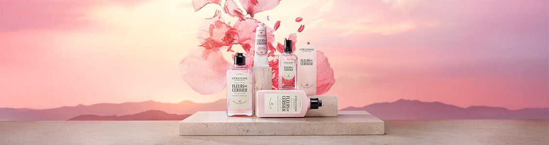 Izdelki kolekcije Flora Orchestra L'Occitane: Fleurs de Cerisier