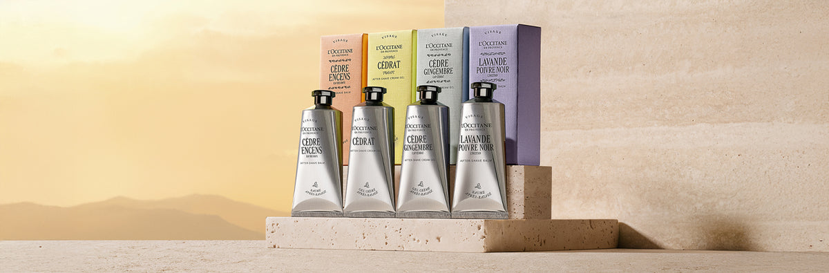 Moški balzami za po britju – nega moške brade z L’Occitane.