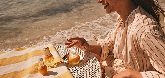 Obnavljalna nega po poletja – Božanska immortelle – krema za obraz in serum 