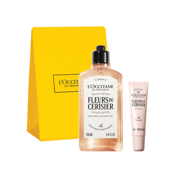 L'Occitane Darilni komplet Fleurs de Cerisier – prhanje in nega ustnic
