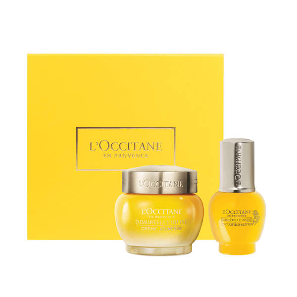 L'Occitane Darilni komplet Divine – krema za obraz in krema za okrog oči