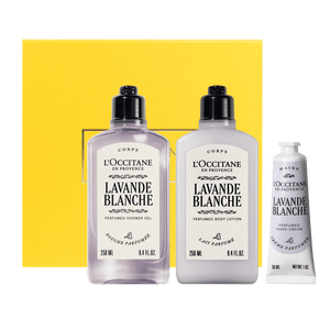 Darilni komplet Lavande Blanche – prhanje, nega telesa in nega rok