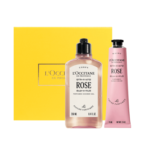 Darilni komplet Rose – prhanje in nega rok L'Occitane