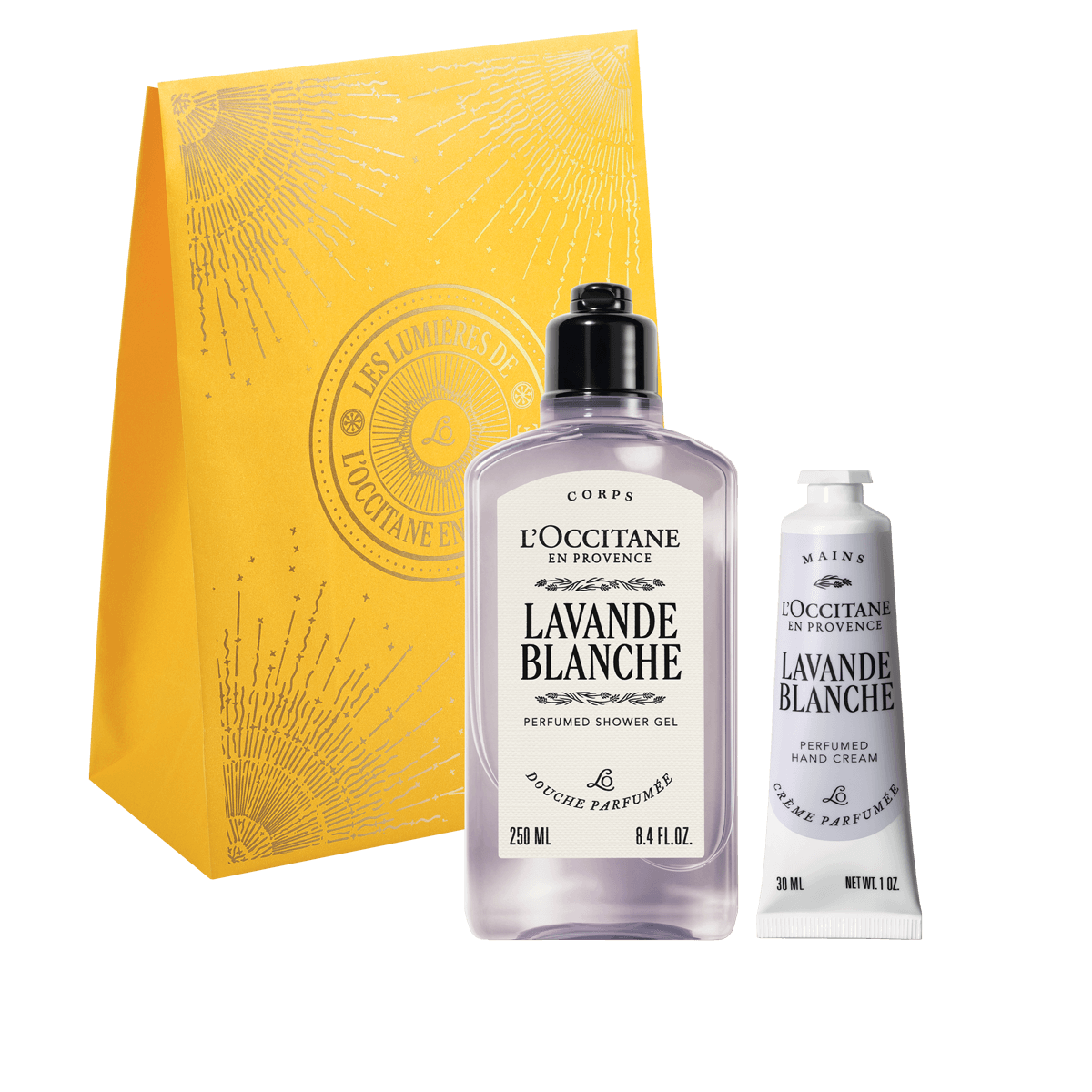 L'Occitane Darilni komplet Lavande Blanche - prhanje in nega rok 
