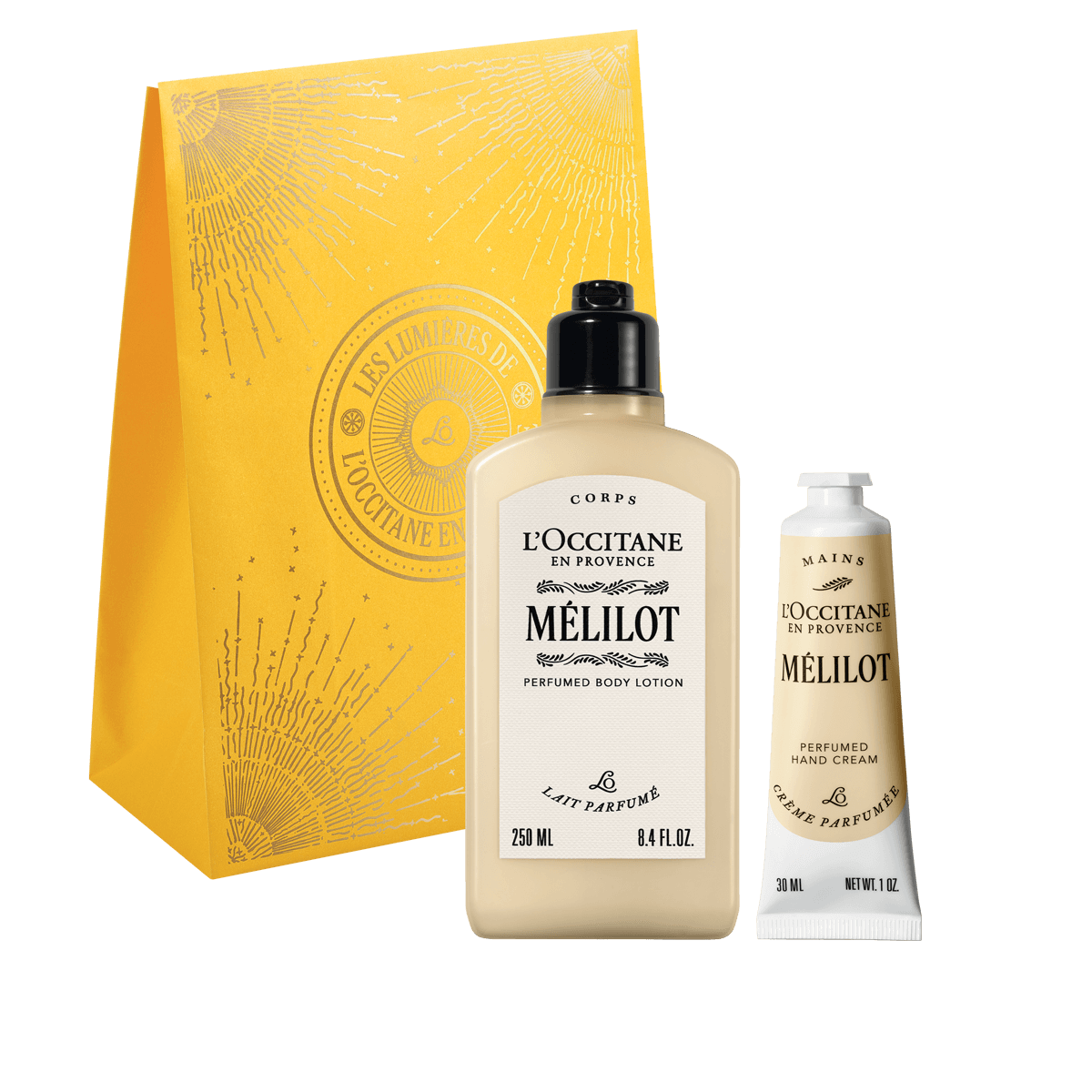 L'Occitane Darilni komplet Mélilot - mleko za telo in nega rok