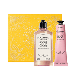Darilni komplet Rose L'Occitane - prhanje in nega rok 