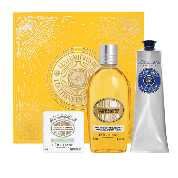 L'Occitane Darilni komplet Karite & Mandelj - prodajne uspešnice za prhanje in nego rok