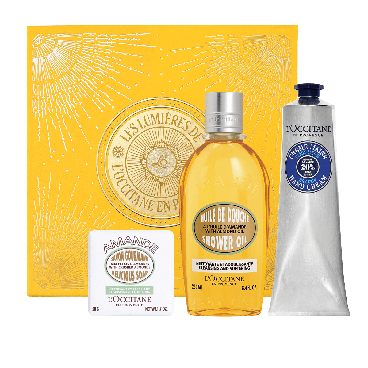 L'Occitane Darilni komplet Karite & Mandelj - prodajne uspešnice za prhanje in nego rok