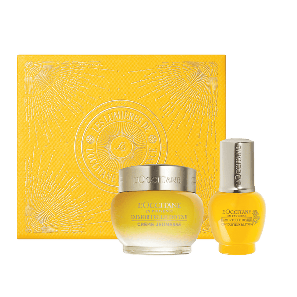 L'Occitane Darilni komplet Božanska immortelle - celovita pomlajevalna nega obraza