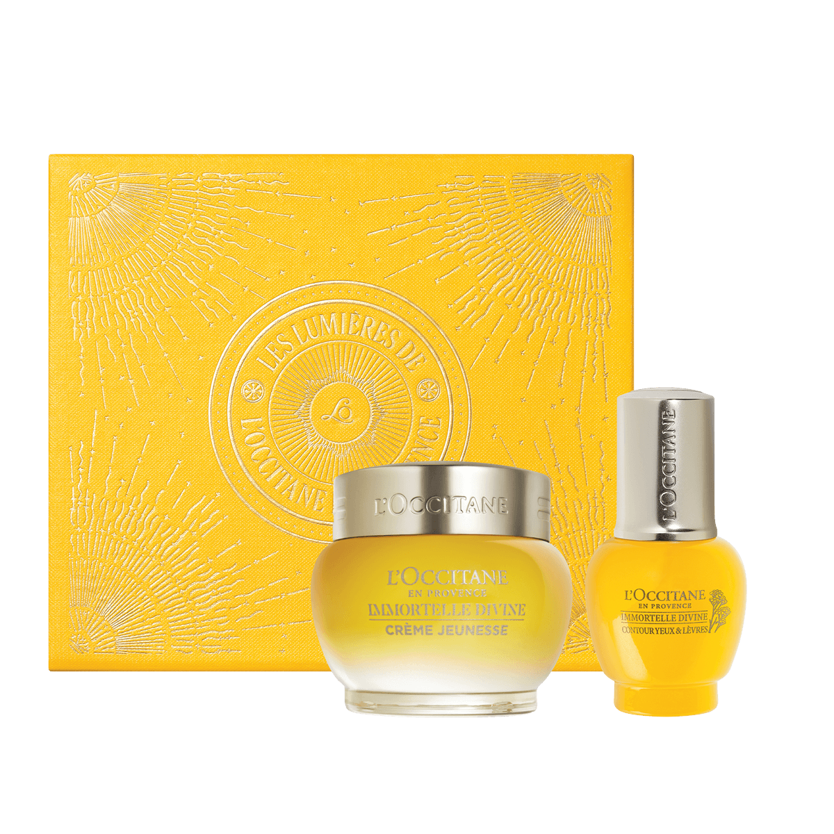 L'Occitane Darilni komplet Božanska immortelle - celovita pomlajevalna nega obraza