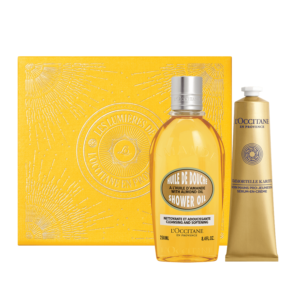 L'Occitane Darilni komplet Immortelle-Karite & Mandelj - prhanje in nega rok