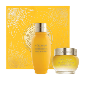 L'Occitane Darilni komplet Božanska immortelle - celovita pomlajevalna nega obraza in losjon