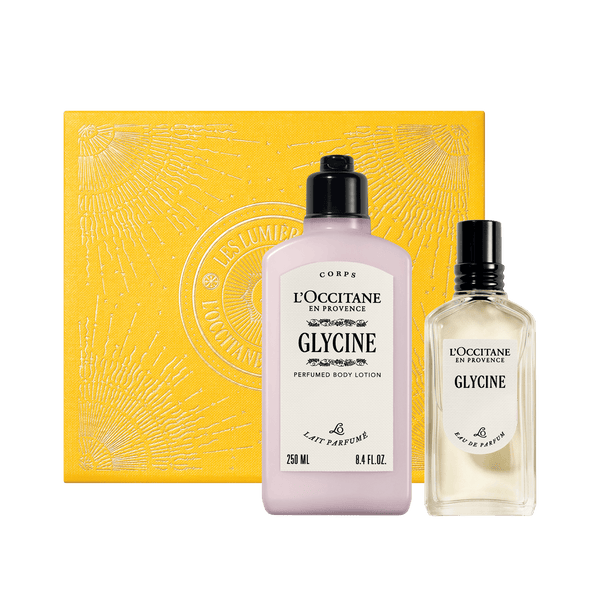 Darilni komplet Glycine - mleko za telo in dišava L'Occitane