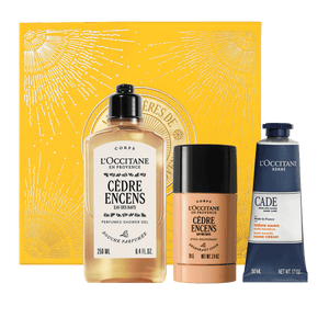 Darilni komplet za moške Baux - prhanje, deo in nega rok L'Occitane