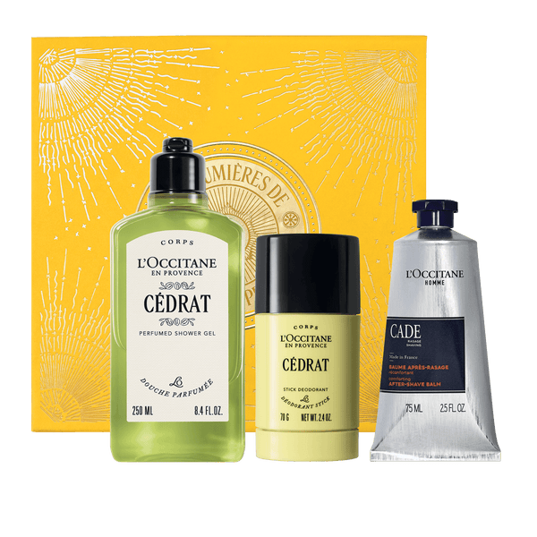 Darilni komplet za moške Cade/Divji brin & Cedrat - prhanje, deo in po britju L'Occitane
