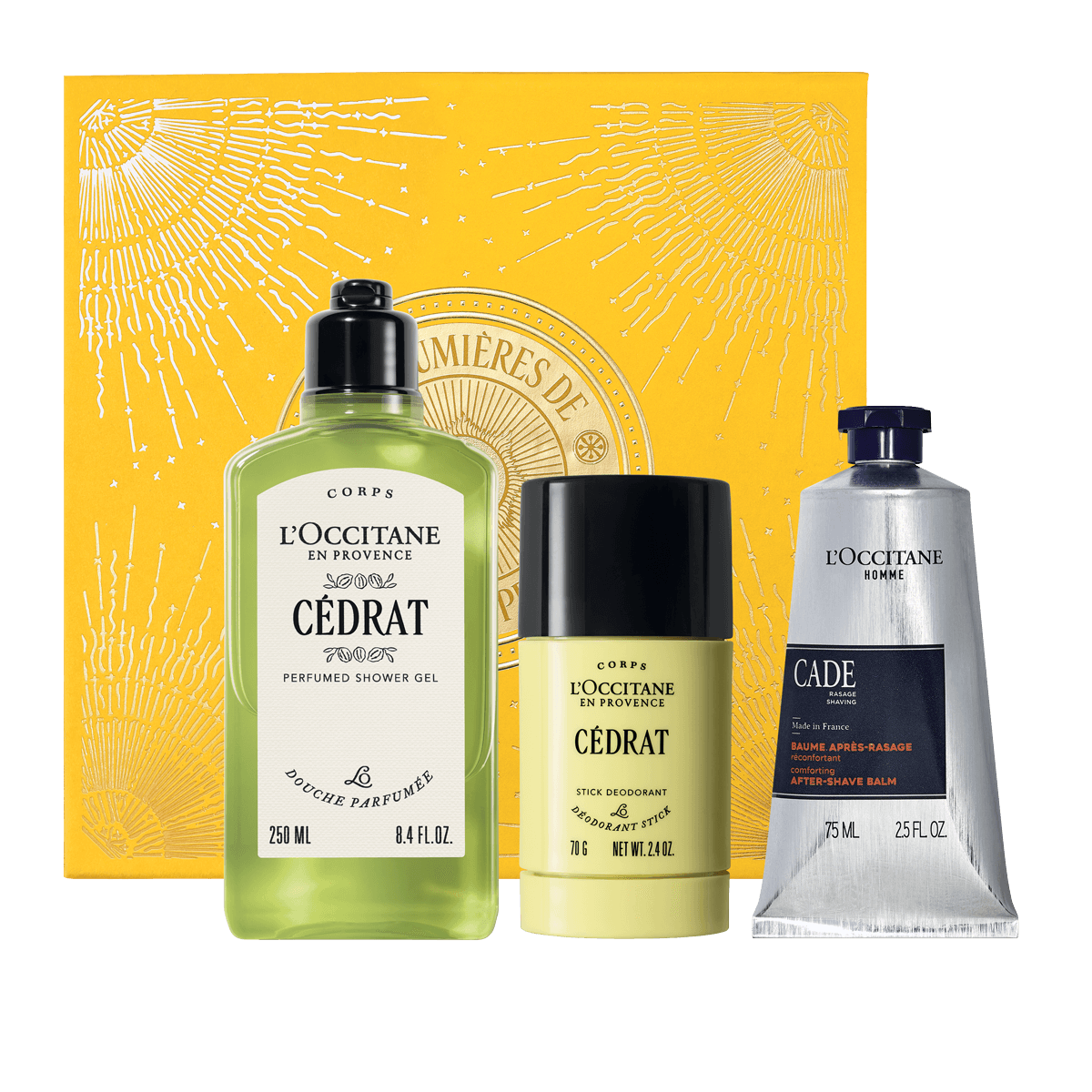 Darilni komplet za moške Cade/Divji brin & Cedrat - prhanje, deo in po britju L'Occitane