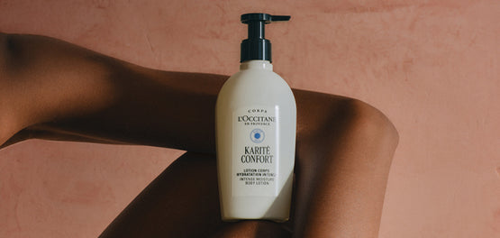 Ženske noge, negovane z Intenzivnim mlekom za telo Karité Confort
iz L’Occitana 
