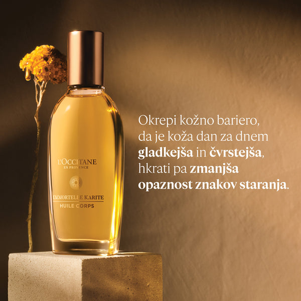 Olje za pomlajeno kožo telesa Immortelle in Karite L'Occitane