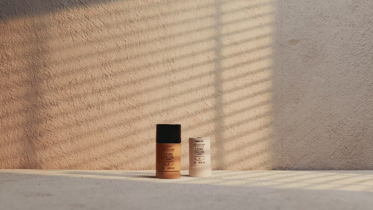 Poletna kolekcija 2025 – deodoranti L’Occitane Cédrat in Encens v elegantni embalaži
