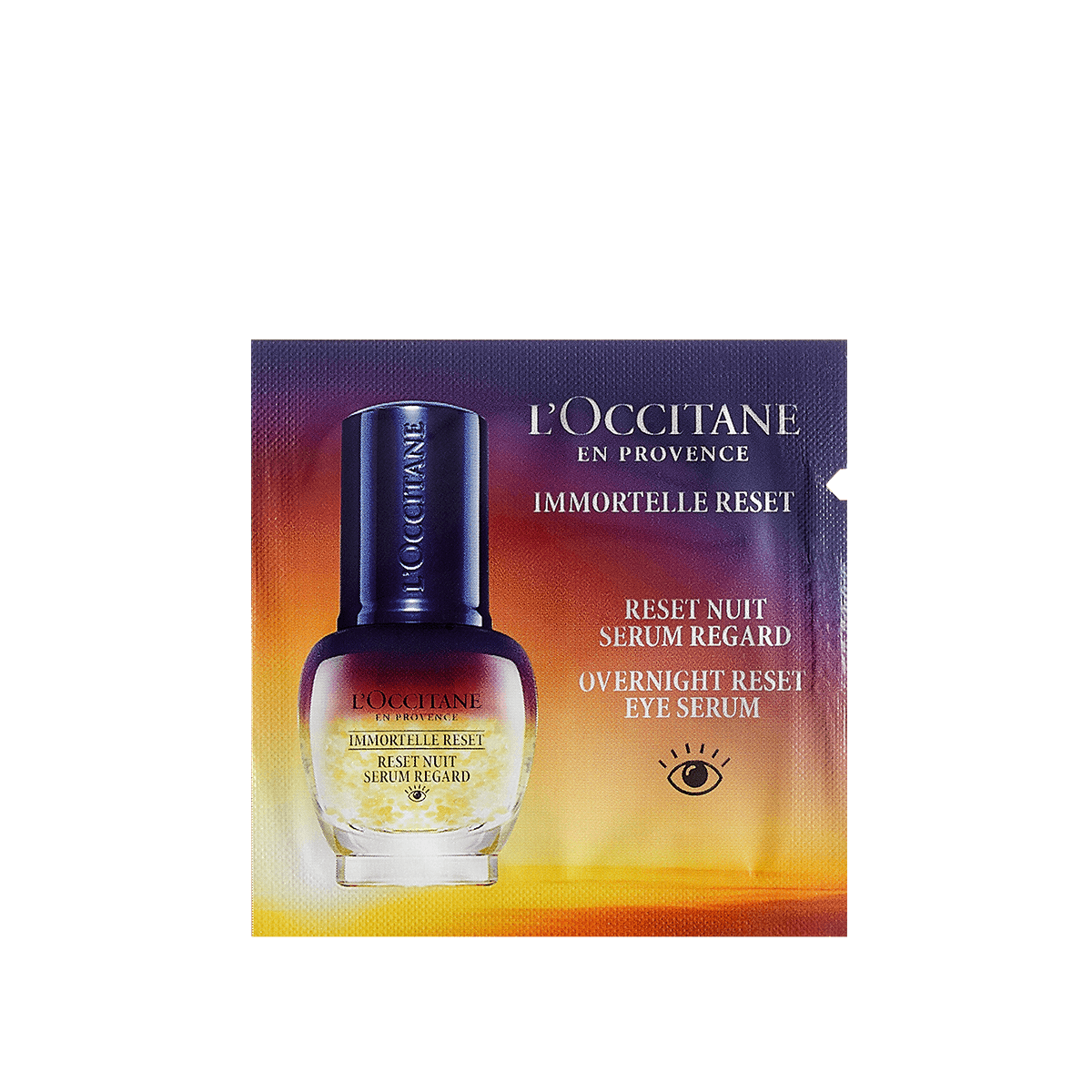 Booster za nočno nego kože okrog oči Immortelle Reset – vzorček